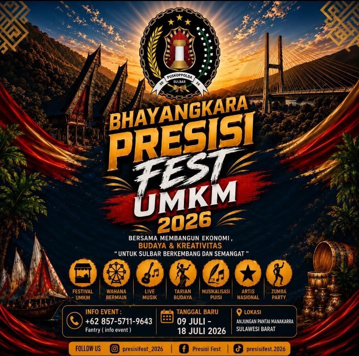 Festival UMKM Koperasi Polda Sulbar Digelar 9–18 Juli, Siapkan 120 Tenant di Pantai Manakarra