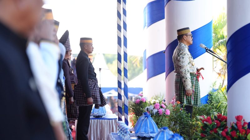 Upacara Hari Jadi Mamuju ke-486 Berlangsung Khidmat, Gubernur SDK Sampaikan Pesan Moral ke Masyarakat