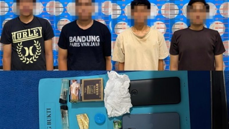 Satresnarkoba Polres Majene Amankan Empat Pemuda dalam Kasus Dugaan Sabu