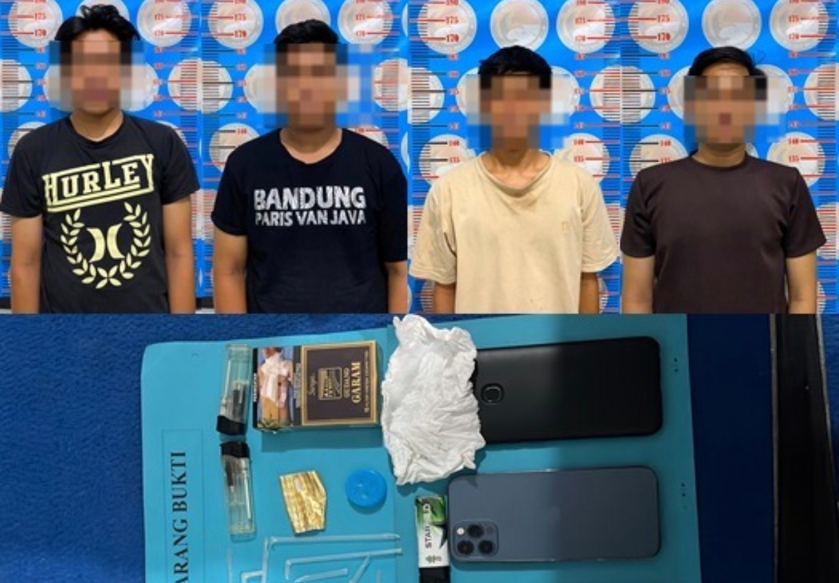 Satresnarkoba Polres Majene Amankan Empat Pemuda dalam Kasus Dugaan Sabu