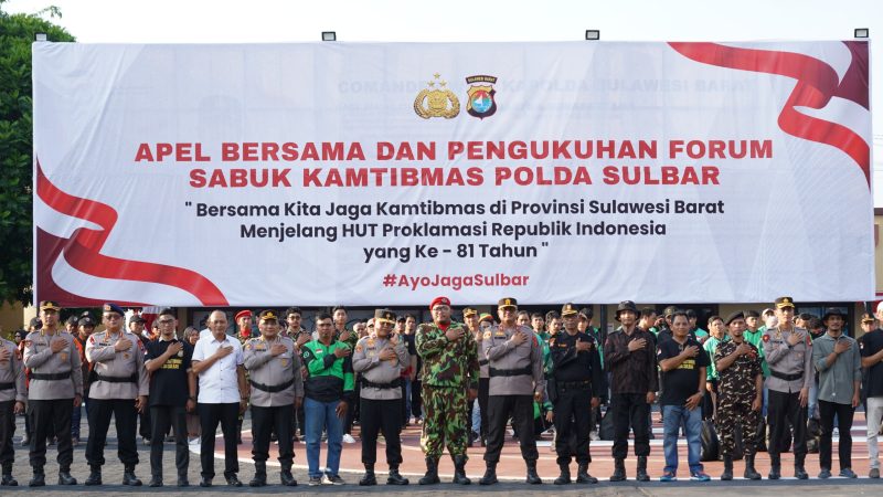 Sabuk Kamtibmas Polda Sulbar, Gandeng Komunitas Jaga Kondusivitas Jelang HUT RI ke-81