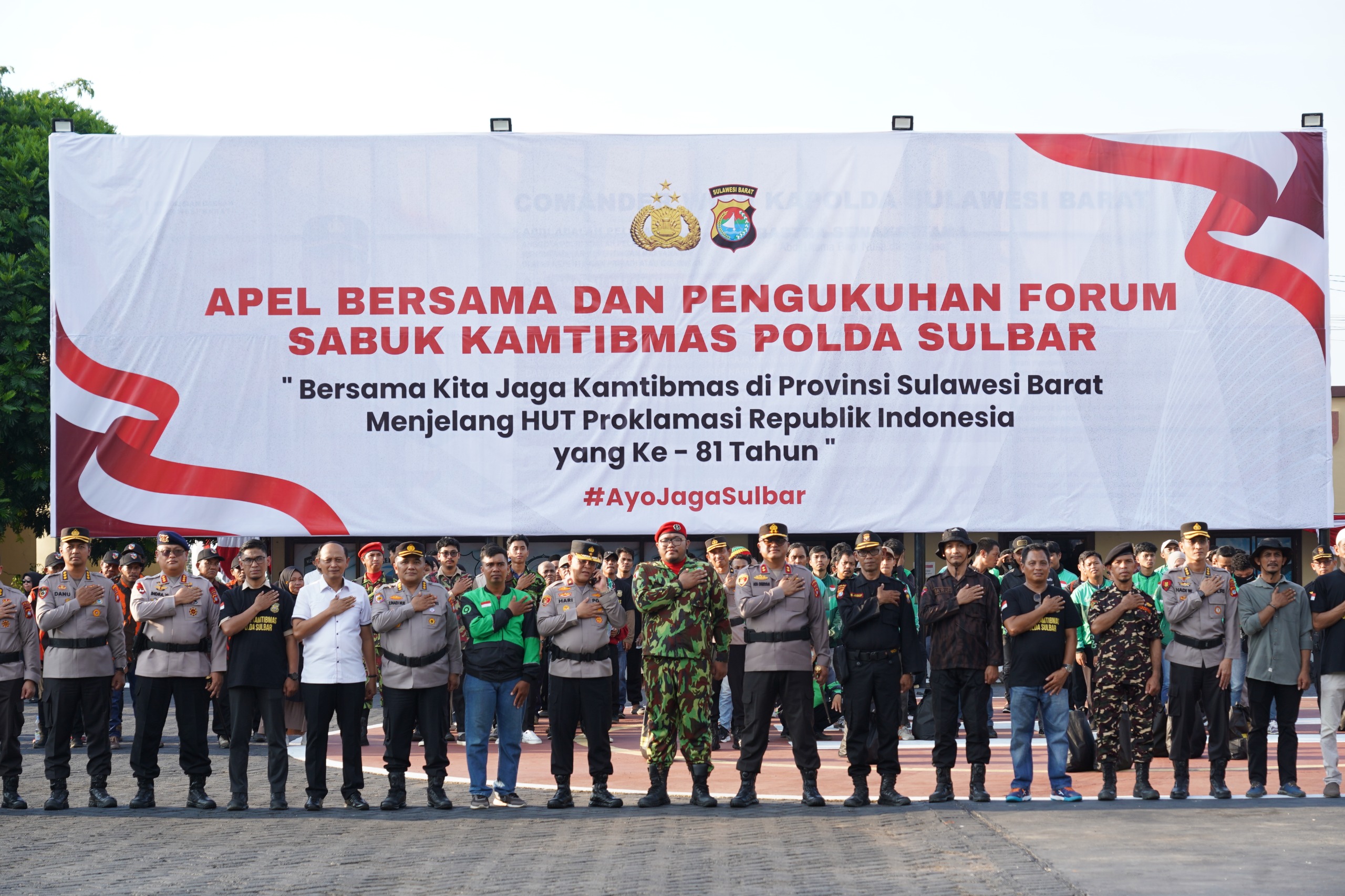 Sabuk Kamtibmas Polda Sulbar, Gandeng Komunitas Jaga Kondusivitas Jelang HUT RI ke-81