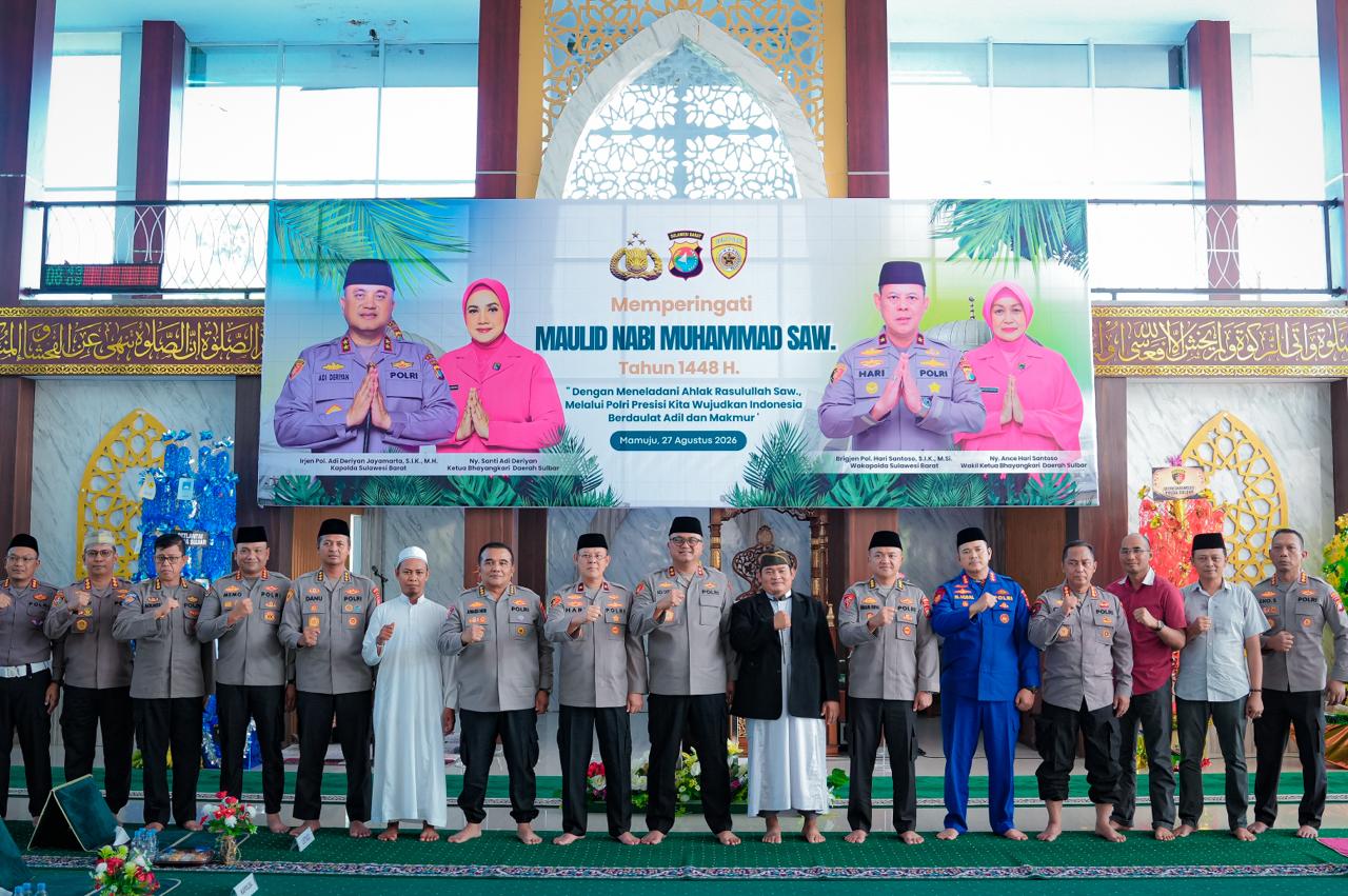 Teladani Rasulullah, Polda Sulbar Siap Wujudkan Indonesia Berdaulat, Adil dan Makmur