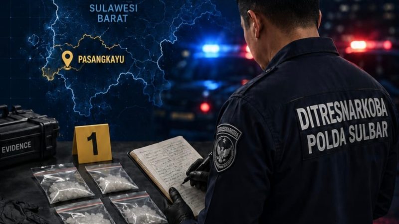 Polda Sulbar Ungkap Dua Perkara Sabu di Pasangkayu, 23 Sachet Diamankan