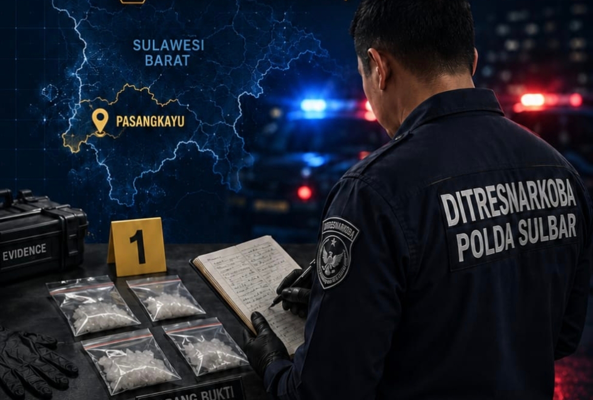 Polda Sulbar Ungkap Dua Perkara Sabu di Pasangkayu, 23 Sachet Diamankan