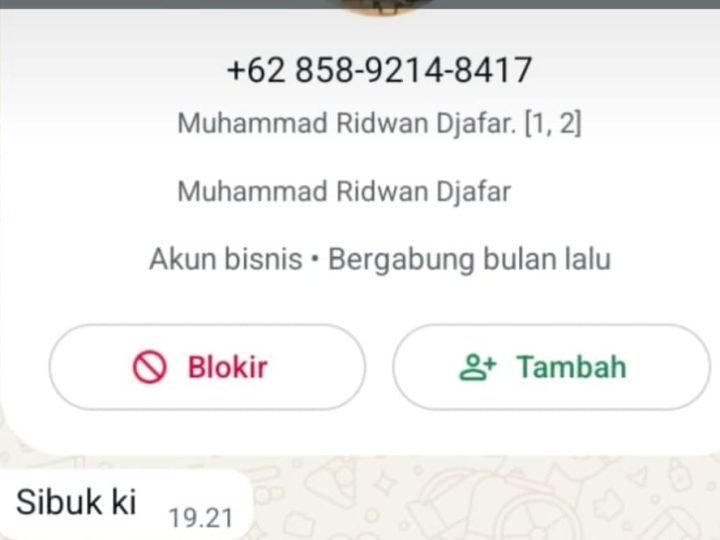 Beredar Akun WhatsApp Mengatasnamakan Kadiskominfo Sulbar, Muhammad Ridwan: Itu Penipu