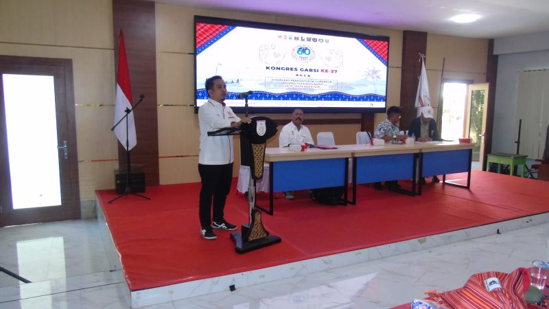 Sekum KONI Sulbar Sampaikan Sambutan pada Kongres XXVII PB GABSI Indonesia