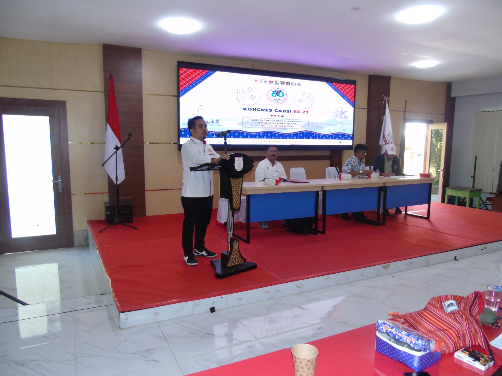 Sekum KONI Sulbar Sampaikan Sambutan pada Kongres XXVII PB GABSI Indonesia