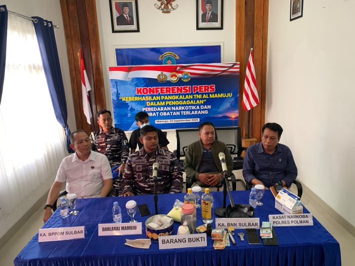 Ungkap Dugaan Peredaran Narkotika, Lanal Mamuju Amankan 1,5 Kg Barang Diduga Ketamine