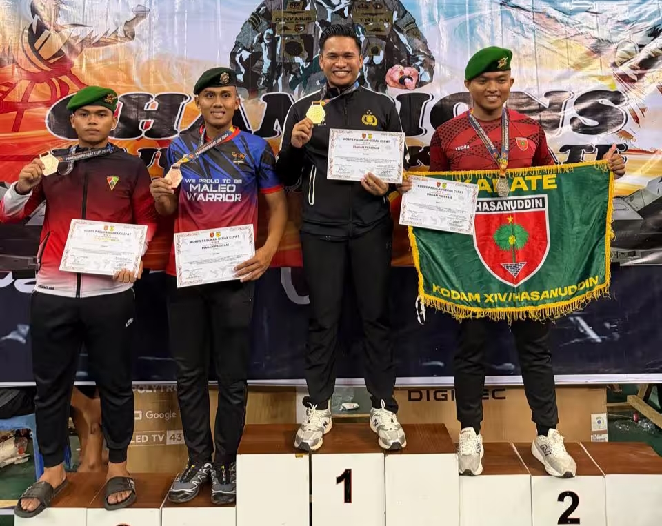 Briptu Risaldi Kembali Harumkan Nama Polda Sulbar Sabet Emas di Pangkorpasgat Cup 2026