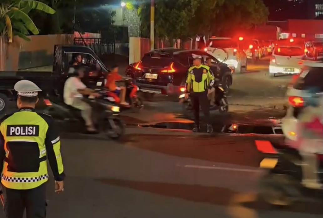 Warga Tenang, Patroli Malam Polantas Polda Sulbar Pastikan Jalan Aman