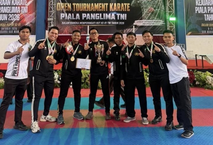 Juara Umum, Polda Sulbar Borong Medali di Kejuaraan Karate Piala Panglima TNI 2026